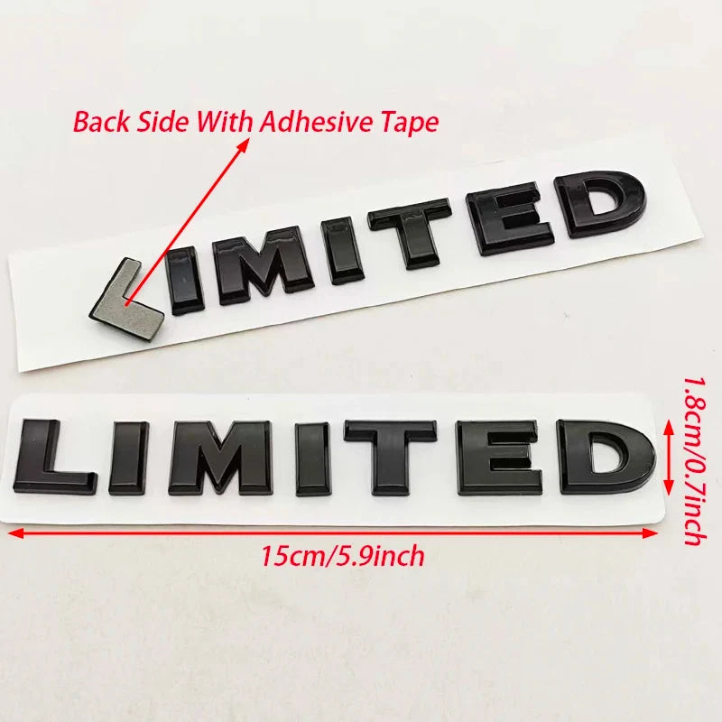 New 1Pcs 3D ABS Logo LIMITED Car Side Fender Rear Trunk Emblem Badge Sticker Decals For JEEP Wrangler Compass Commander Cherokee