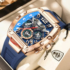 POEDAGAR Fashion Military Men's Watches Luminous Waterproof Date Sports Male Clock Chronograph Silicone Quartz Luxury Wristwatch
