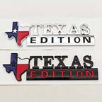TEXAS EDITION Logo Emblem ABS Car Badge Trunk Sticker For Ford Jeep Chevrolet Ram GMC Dodge Cadillac Lincoln Tesla Accessories