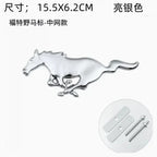 For Ford Mustang Car Sticker Car Front Grille Badge Emblem Rear Trunk Sticker  For Ford Mustang Focus Fiesta Kuga Edge Shelby GT