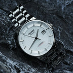 CADISEN Automatic Mechanical Ultra-thin Wriswatch MIYOTA 9015 Top Brand Luxury Curved Single-dome Sapphire Crystal Watch Man