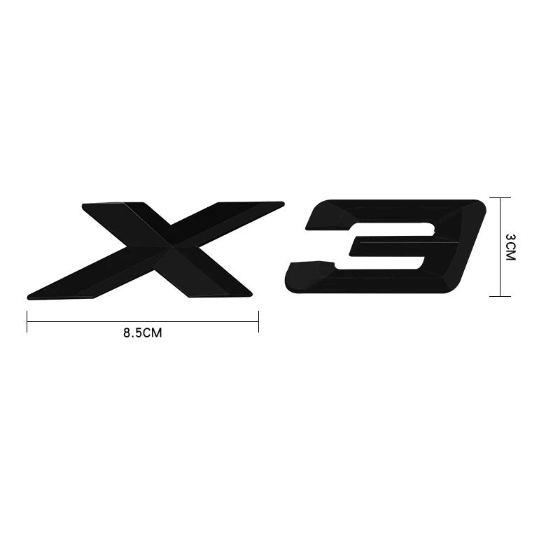 For BMW X 5 E70 ‎E53 ‎F15 X5 Letter Trunk Emblem Rear Badge Decal Sticker Black Brand New And High Quality