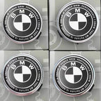 7Pcs 82mm 74mm 68mm 45mm Used For The 50th Anniversary Of BMW/new Black And White Badge ABS Badge For Wheel Rim And Hub Cap