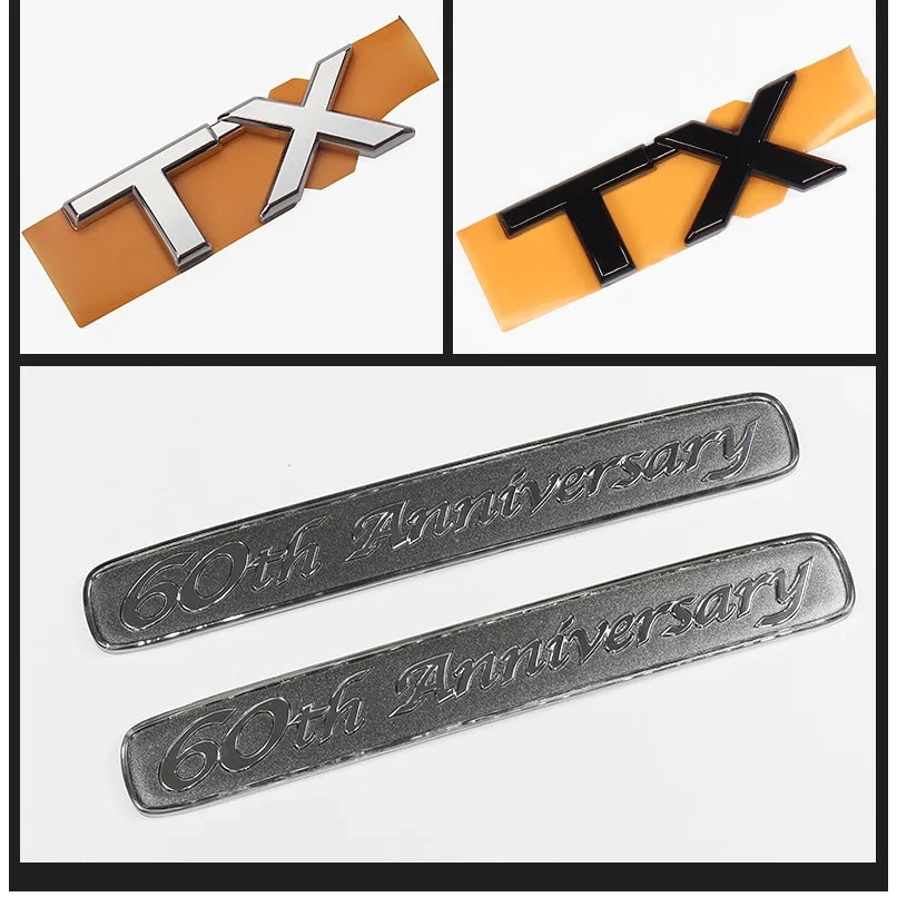 For Toyota Land Cruiser 200 Prado 120 150 Car Logo Displacement V8/TX/TXL/5.7/V6/Black Letter Sticker Car Decoration Accessories