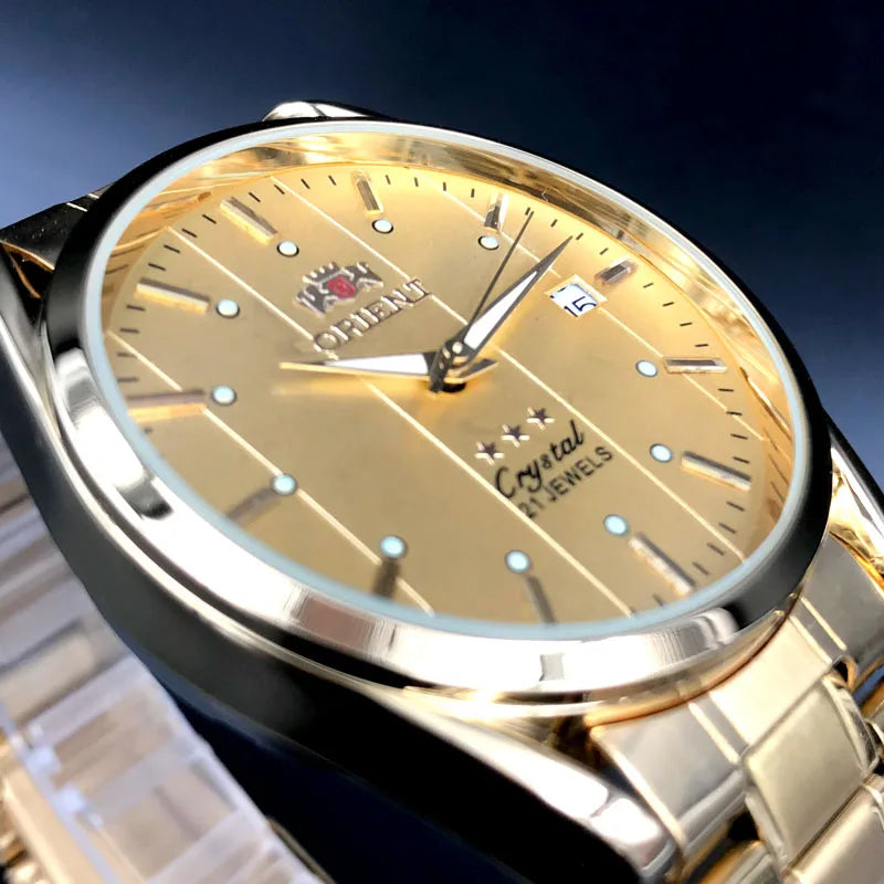 Orient Double Lion Watches High Quality Clock Brand New Top Men's Watch Multi-Function All-Steel Automatic Mechanical Tourbillon