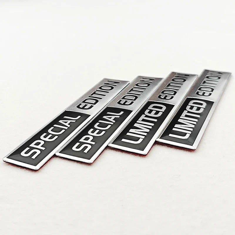 2pcs 3D Aluminum LIMITED/SPECIAL EDITION Emblem Badge Car Stickers Decal For Audi Honda Opel Toyota Mercedes Mazda Motorcycle