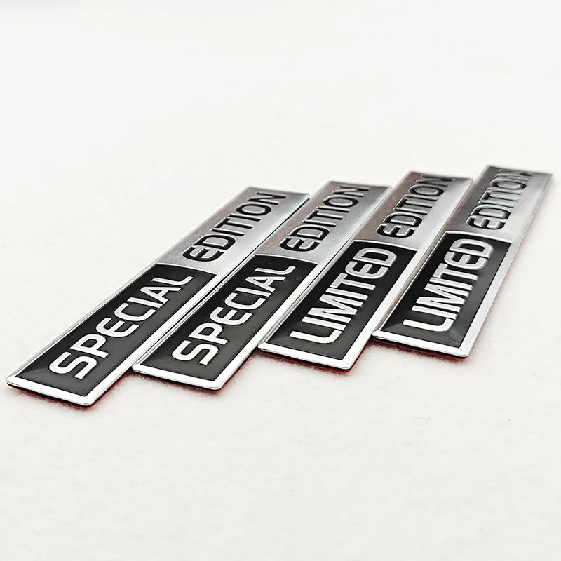 2pcs 3D Aluminum LIMITED/SPECIAL EDITION Emblem Badge Car Stickers Decal For Audi Honda Opel Toyota Mercedes Mazda Motorcycle