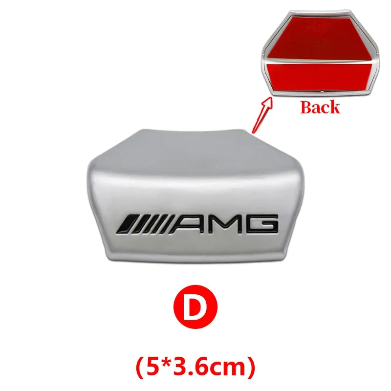 3D ABS Car Steering Wheel Emblem Sticker Badge For Mercedes Benz AMG W205 W206 W177 W168 W108 AMG W176 W204 W212 Accessories
