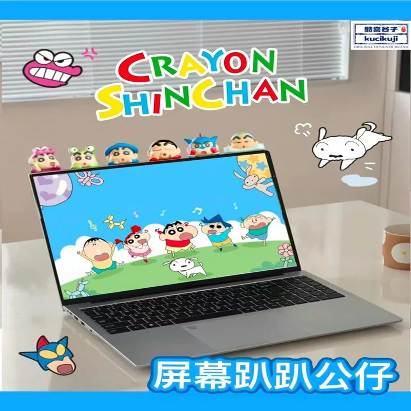 Kucikuji Original Crayon Shin Chan Blind Boxs Toys Kawaii Figures Anime Model Mobile Phone And Computer Screen Car Ornament Toys