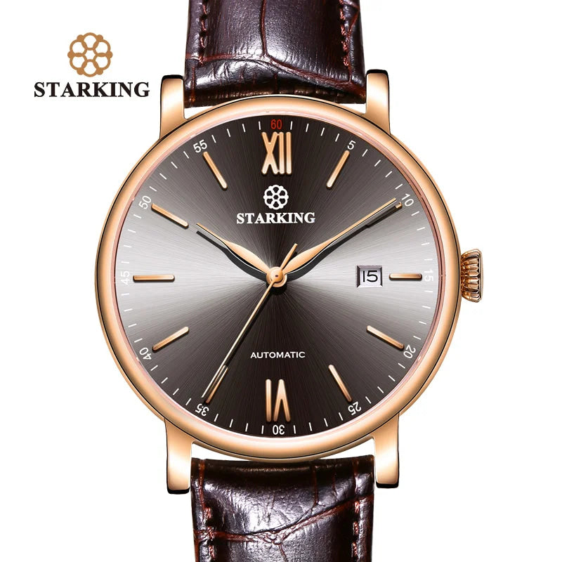 STARKING Sapphire 8215 Automatic Watch Fashion Sports Business Casual Wristwatch Waterproof Wear-resistant Watch Gifts for Men