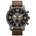 Fossil Oversized Chronograph Men Watch Smoke Stainless Steel Quartz Male Wristwatches Fashion Big Dial Clock JR1424 Reloj Hombre