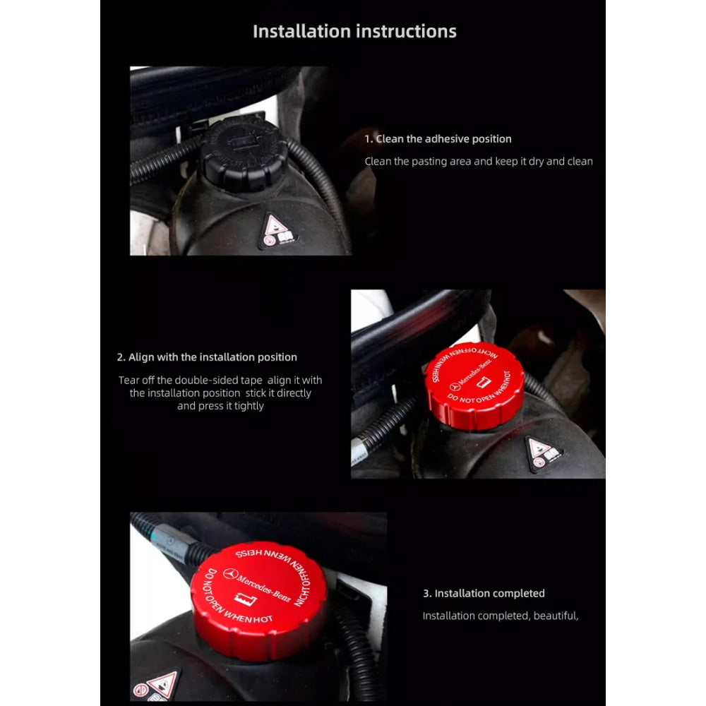 Car Water Tank Cap Protection Cover Accessories Hubcap For Mercedes Benz AMG W204 W205 W203 W211 W212 W213 W201 W210 W169 W220