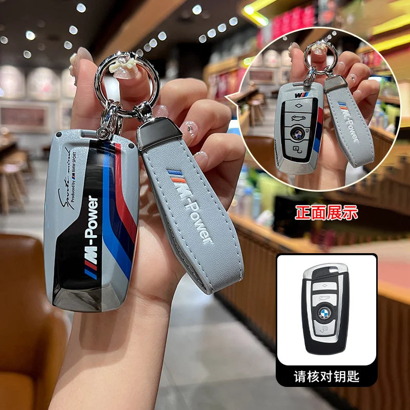M-Power Logo Car Key Case Cover For BMW 530i 550i 320i 1 2 3 4 5 Series 118i 225i M240i F20 F21 F30 F31 F25 F01 F02 Accessories