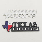 TEXAS EDITION Logo Emblem Metal Car Badge Trunk Sticker For Ford Jeep Chevrolet Ram GMC Dodge Cadillac Lincoln Tesla Accessories