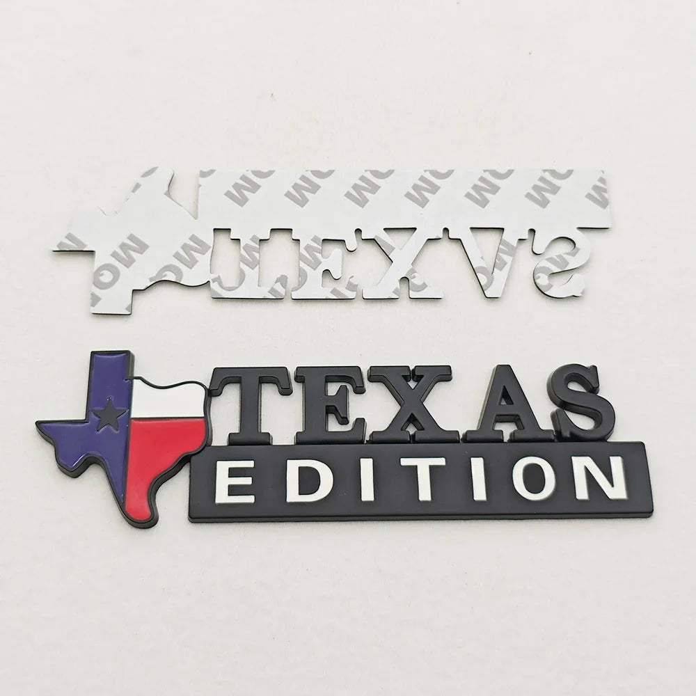 TEXAS EDITION Logo Emblem Metal Car Badge Trunk Sticker For Ford Jeep Chevrolet Ram GMC Dodge Cadillac Lincoln Tesla Accessories