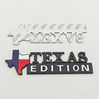 TEXAS EDITION Logo Emblem Metal Car Badge Trunk Sticker For Ford Jeep Chevrolet Ram GMC Dodge Cadillac Lincoln Tesla Accessories