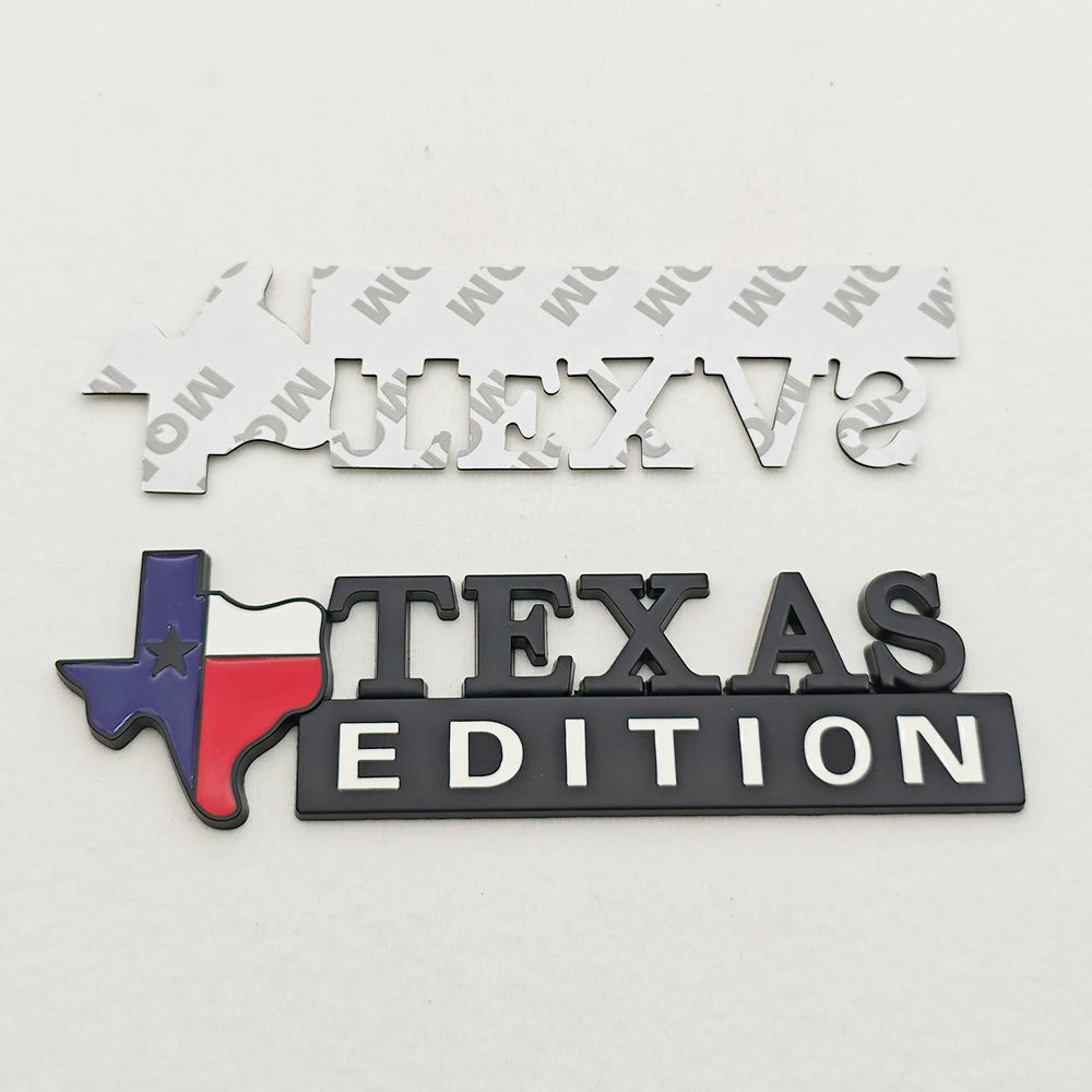 TEXAS EDITION Logo Emblem Metal Car Badge Trunk Sticker For Ford Jeep Chevrolet Ram GMC Dodge Cadillac Lincoln Tesla Accessories