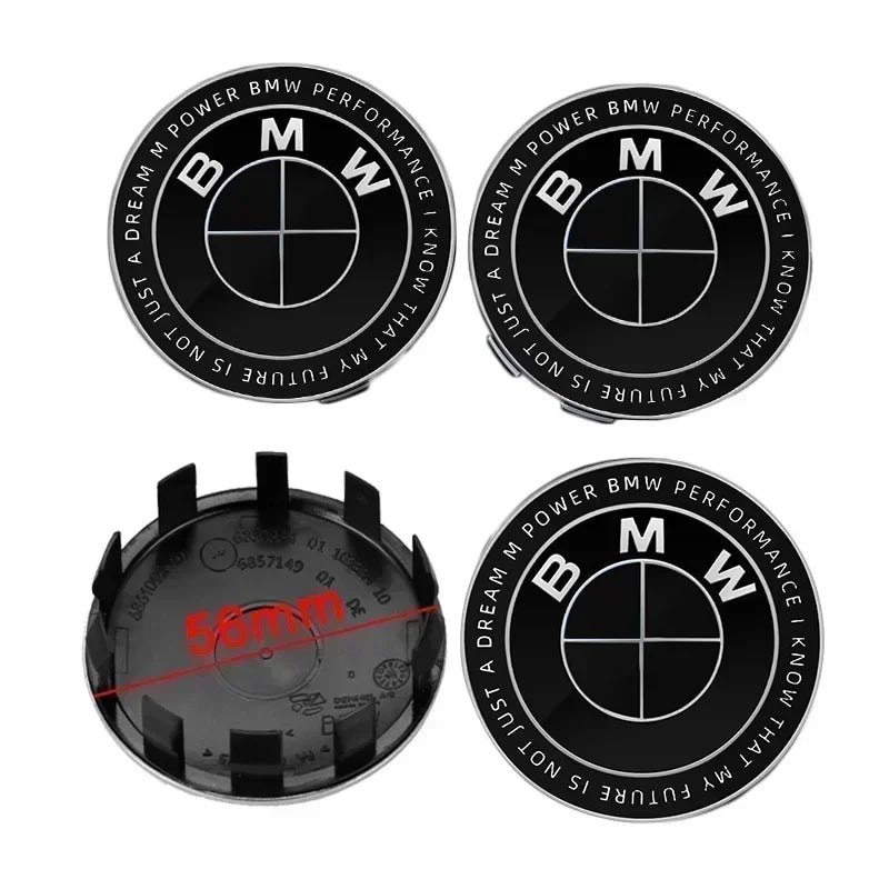 4Pcs 68mm 56mm Car Wheel Center Hub Cap Caps Emblem Logo For E90 E60 E61 E93 E87 E36 E46 E39 E53 F30 F20 F10 F15 X1 X3 X5 X6