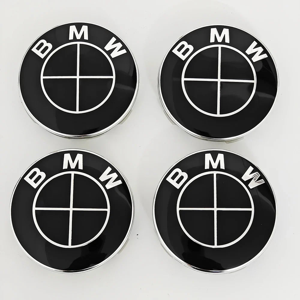 4pcs For BMW 50th E90 E60 F10 F20 G20 G30 E53 E85 E70 56mm 68mm Blue White Car Hub Cap Wheel Center Cap Emblem Badge Accessories