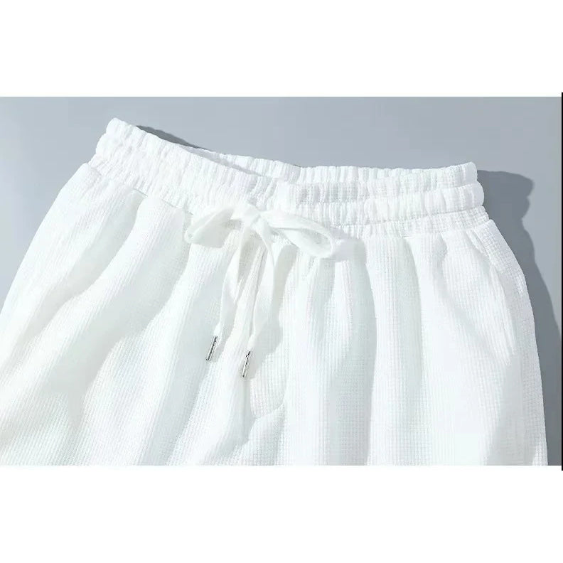Fashionable casual men's sports suit short-sleeved T-shirt and outdoor summer sports shorts two-piece set daily casual