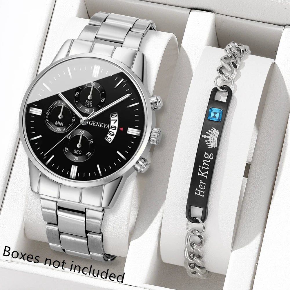 Reloj de pulsera de cuarzo con calendario de lujo de acero inoxidable a la moda para hombre, relojes de negocios para hombre, reloj Montre Homme