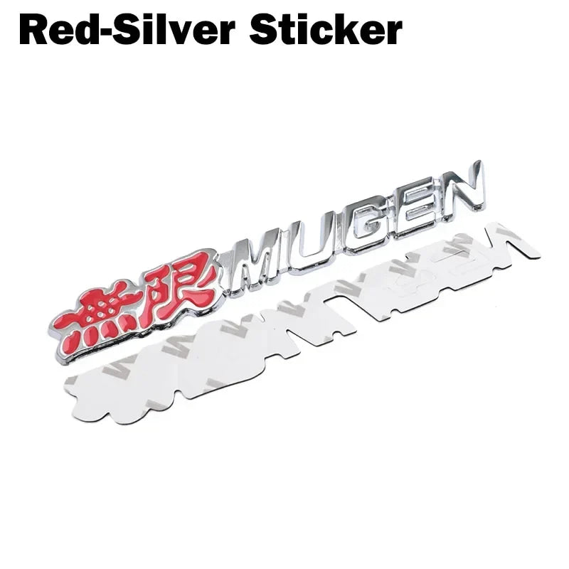 1 pcs 3D Chrome Metal Mugen Emblem Logo Rear Badge Car Trunk Sticker Car Styling for Honda Civic Accord CRV Fit