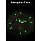 POEDAGAR Top Luxury Man Wristwatch Luminous Hollow Tourbillon Stainless Steel Men Clock Mechanical Automatic Men's Watches Reloj