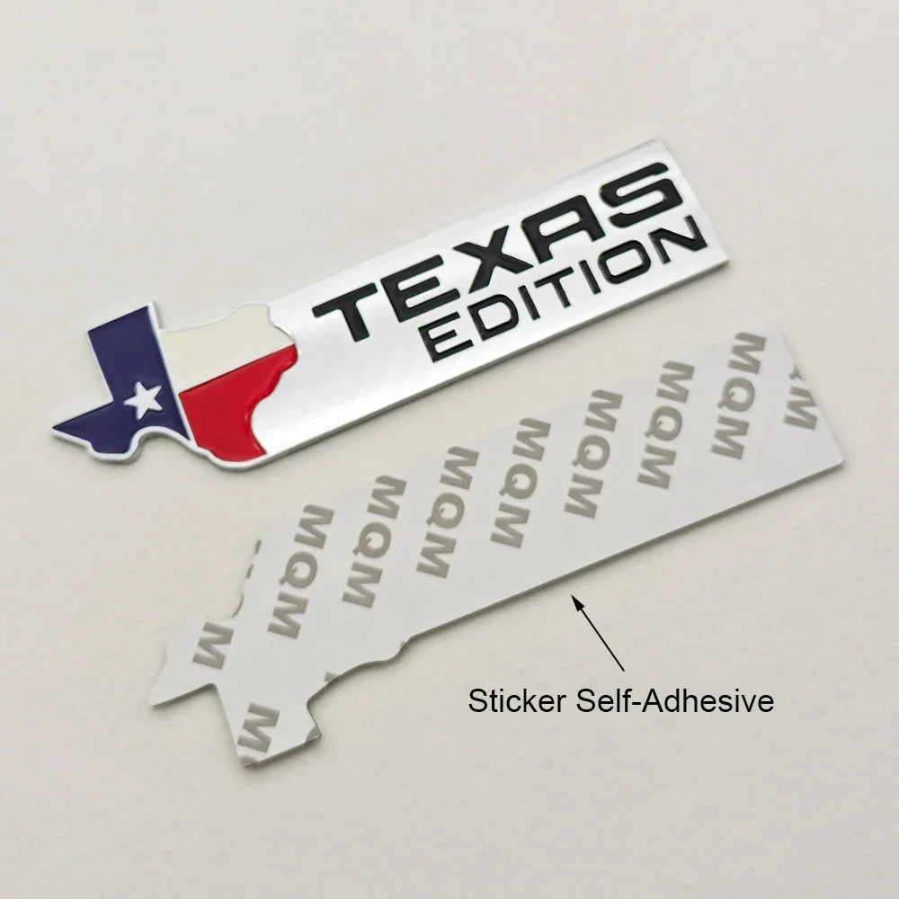 TEXAS EDITION Logo Emblem Metal Car Badge Trunk Sticker For Ford Jeep Chevrolet Ram GMC Dodge Cadillac Lincoln Tesla Accessories
