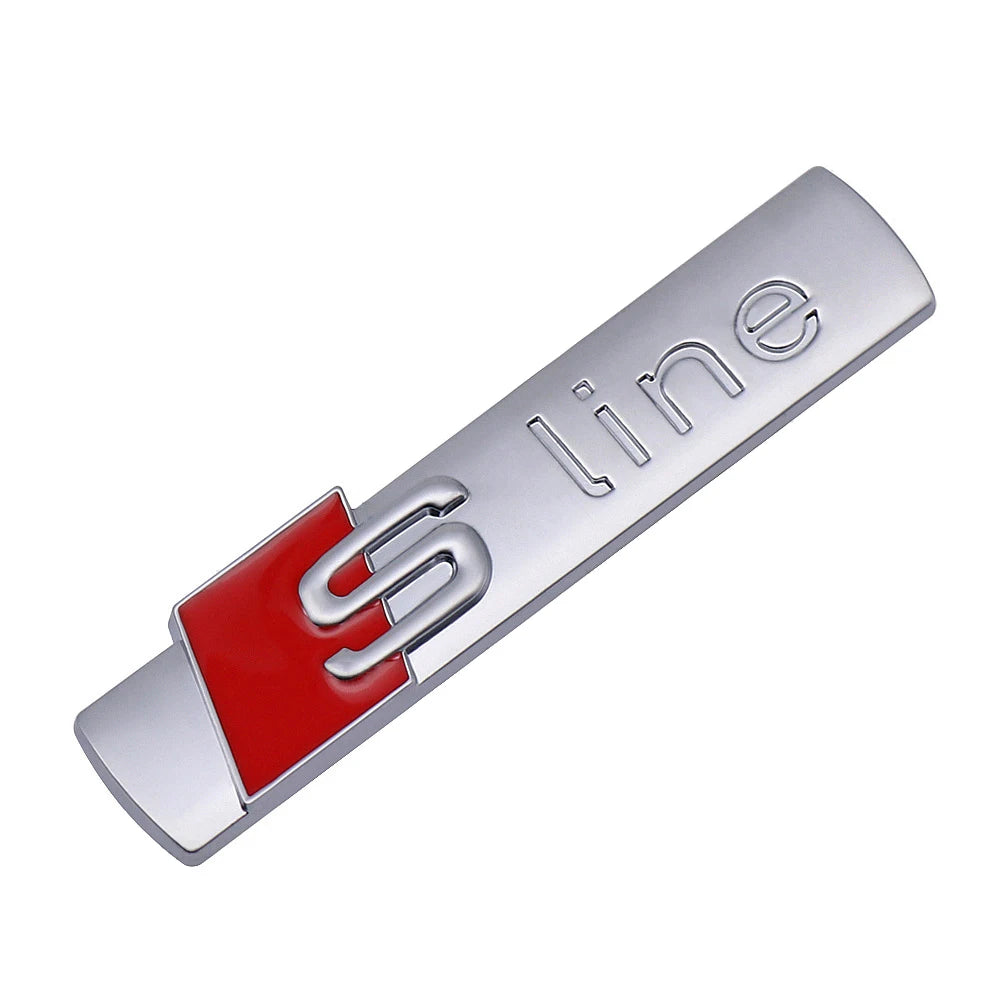 3d abs SLine Logo S Line Badge Car Fender Side Emblem Sticker For Audi A1 A2 A3 A4 A5 A6 A7 Q2 Q3 Q4 Q5 Q6 Q7 S3 S4 S5 S6 TT