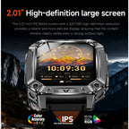 2026 TANK New 1400mAh Military GPS Smart Watch Men 2.01" AMOLED Screen 10ATM Waterproof Clock SOS Call Flashlight Smartwatch iOS