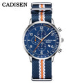 CADISEN New Chronograph Men's Quartz Watch Top Luxury Watches For Men MIYOTA 0S10 AR Mirror Waterproof Canvas Men's Wristwatch