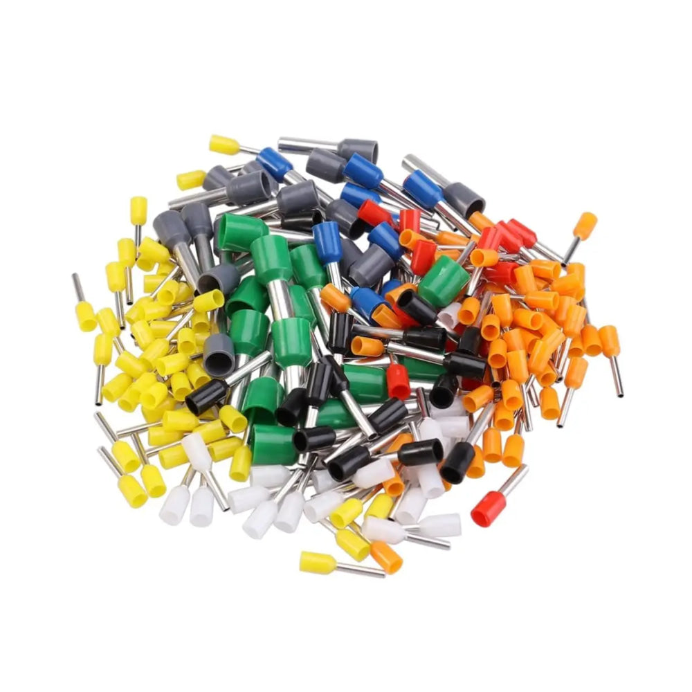 400 Uds Kit de terminales de engarzado conector de cable terminador de engarzado Termina aislado prensado en frío E0508 7508 1008 1510 2512 4012