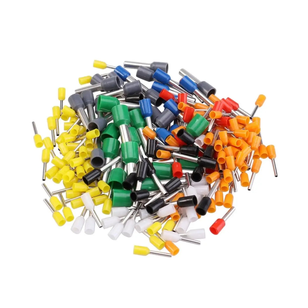 400 Uds Kit de terminales de engarzado conector de cable terminador de engarzado Termina aislado prensado en frío E0508 7508 1008 1510 2512 4012