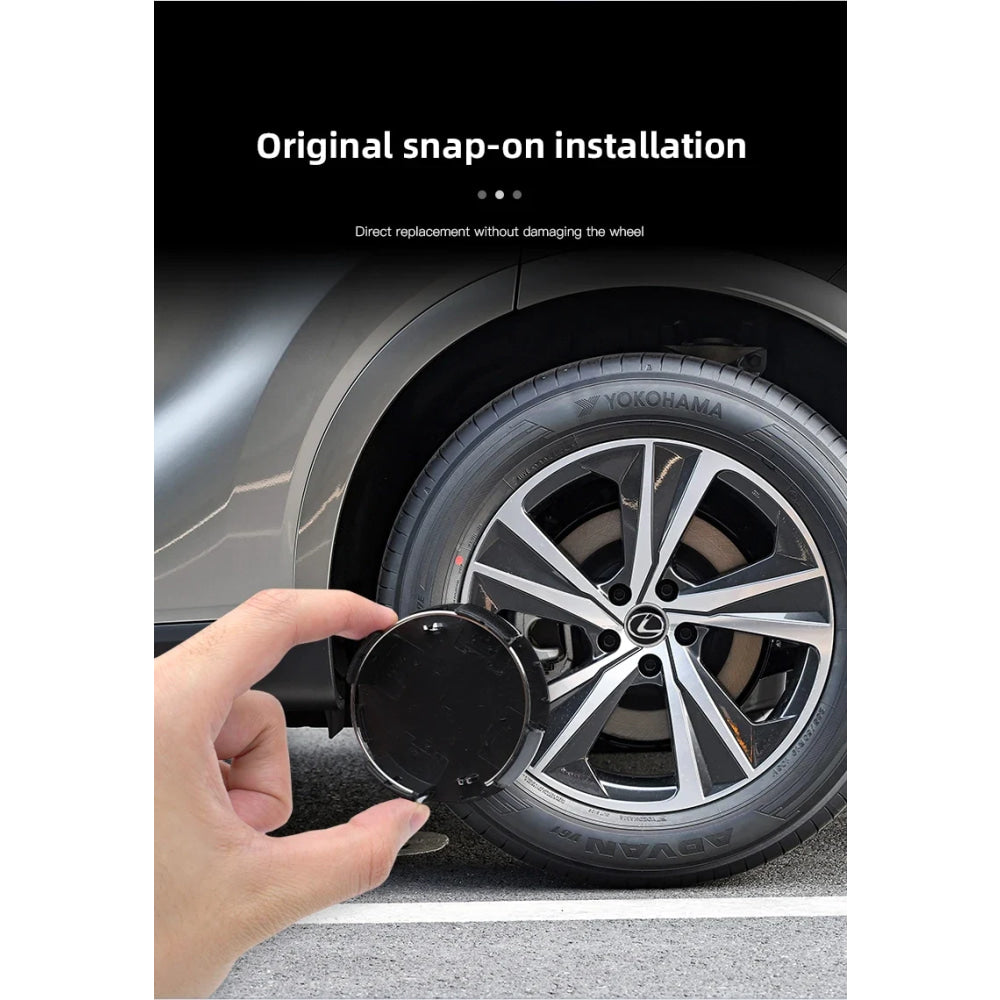 4pcs 62mm Car Wheel Center Hub Cap Rim Dustproof Cover Emblemem For Lexus RX NX UX GX ES260 ES300 LS500 IS250 RX350 LX570 LX600
