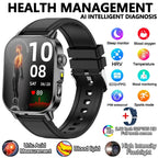 2026 New Model Uric Acid & Lipid Health Analysis Smart Watch Men ECG+PPG Bluetooth Call 2.01-inch Flashlight Smartwatch Women