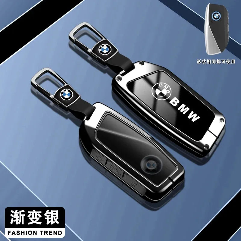New Metal Car Key Case Cover Shell Fob For BMW i7 X7 G07 LCI iX I20 X1 U11 7 Series G70 G09 XM U06 G81 M3 2023 Protector Keyless