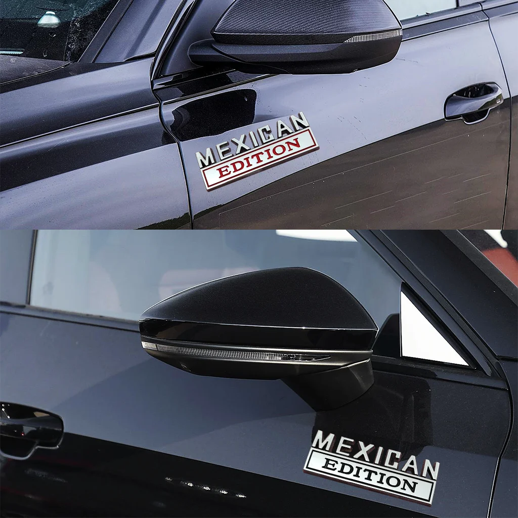 Mexican Edition Metal Car Emblems - Ideal for Hood, Trunk, Fenders, Doors of Nissan, GM, VW, Toyota, Chevy