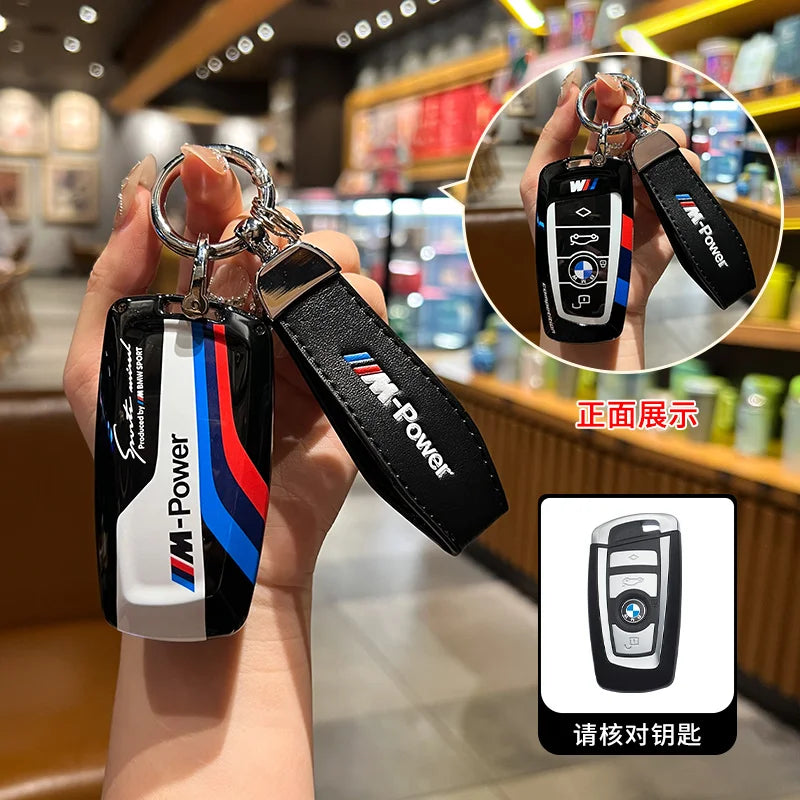 M-Power Logo Car Key Case Cover For BMW 530i 550i 320i 1 2 3 4 5 Series 118i 225i M240i F20 F21 F30 F31 F25 F01 F02 Accessories