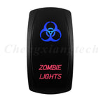 Waterproof 5 Pins SPST On/Off Rocker Switch Blue & Red Led 20A/12V 10A/24V Toggle Switch GPS for Cars,Trucks, RVs, Boats