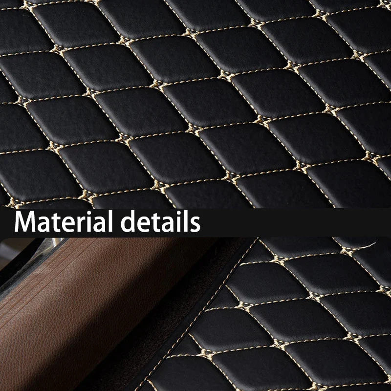 PU Leather Waterproof Universal Car Floor Mats 5Pcs Front & Rear Auto Foot Pad Protector Automobile Interior Carpet Set