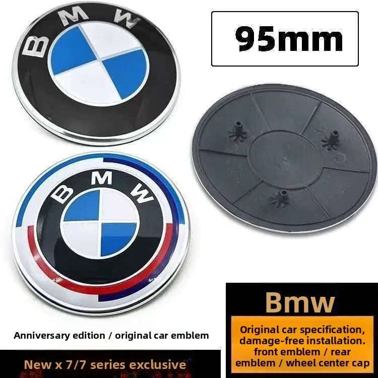 ABS Front Hood Badge For BMW New 7 Series G11 G12 G70 G07, 735Li 740Li 760i, 95MM Car Front Logo Emblem, Auto Replacement Access