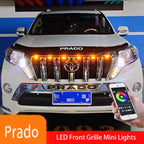 4Pcs 6Pcs Front Grille LED Lights For Toyota Land Cruiser Prado 150 120 Amber DRL Daytime Running Warning Grill Lamps