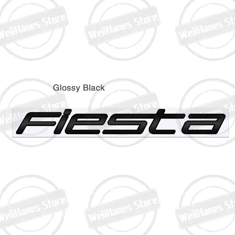 Metal 3D For Ford Fiesta Edge Badge Letter Logo Car Rear Trunk Body Sticker Emblem Glossy Black Accessories