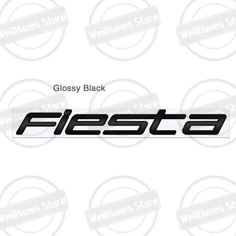 Metal 3D For Ford Fiesta Edge Badge Letter Logo Car Rear Trunk Body Sticker Emblem Glossy Black Accessories