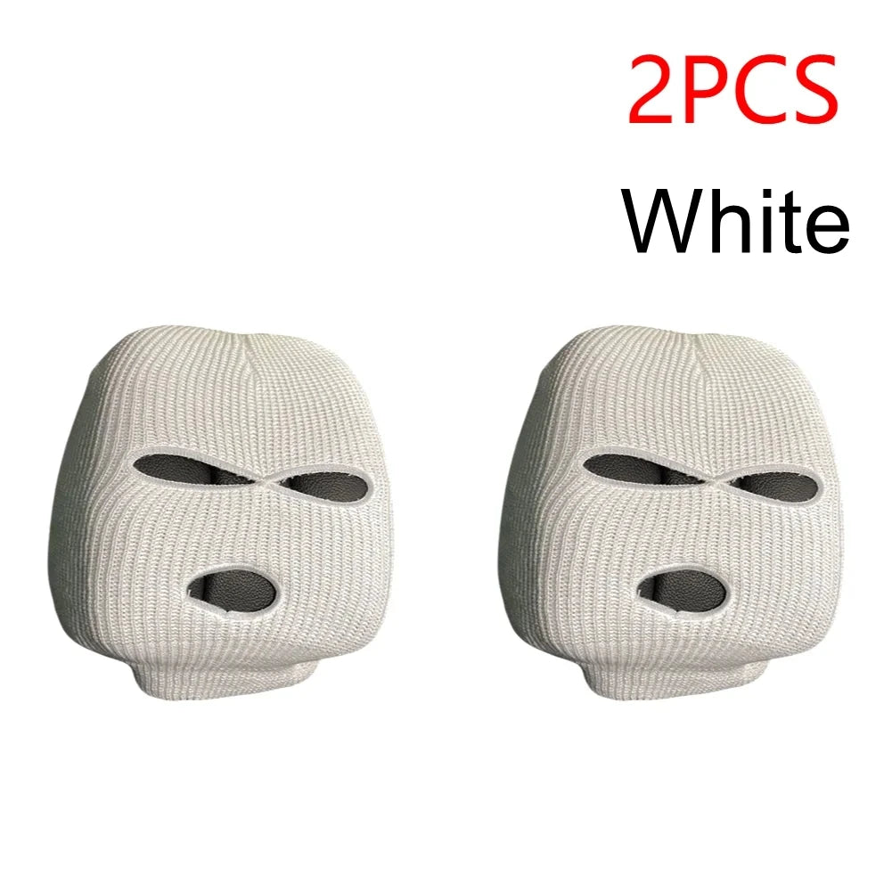 Universal Car Headrest Cover Car Seat Face Mask Ski Mask Halloween Christmas Funny Decoration for Tesla BMW Ford Volkswagen Kia