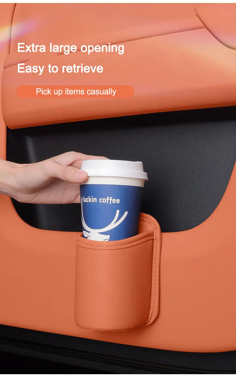 For Toyota Car Door Water Cup Holder Back Seat Drink Rack Leather Storage  Corolla Yaris Prius Camry Auris Avensis car sticker
