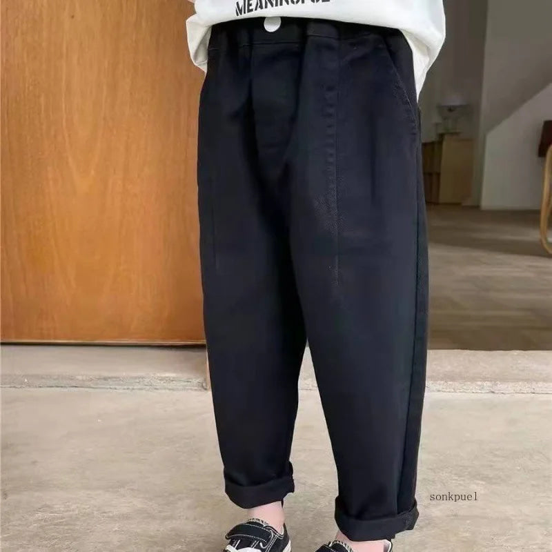 Baby Boys Pants Spring Autumn Cotton Kids Boy Girl Loose Pants Cargo Pants Children's Casual Sports Trousers