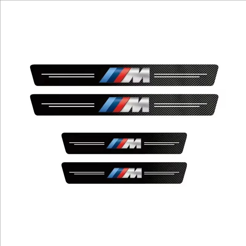 1/4/5Pcs Carbon Fiber Door Sill Anti Scuff Plate Sticker For BMW M2 M3 M4 M5 G06 G07 G14 G15 G16 G42 G80 F20 F21 F82 F83