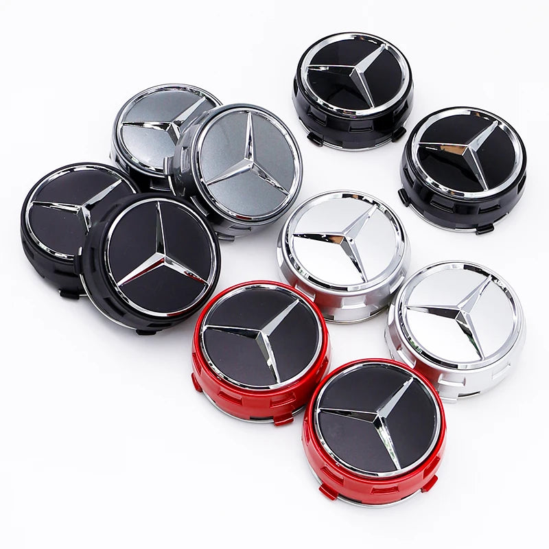 Car Wheel Center Hub Caps 75mm ABS Replacement For Mercedes AMG G Class G63 G500 Modified Styling Accessories Part A0004000900
