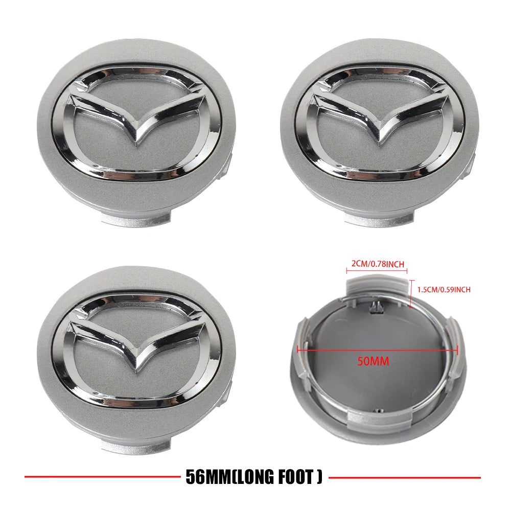 4PCS 56mm Wheel Center Cap Logo Hubcap Emblem Badge Accessories For Mazda skyactiv Axela Atenza M6 M3 Speed Ms CX-3 CX-5 CX7 CX9